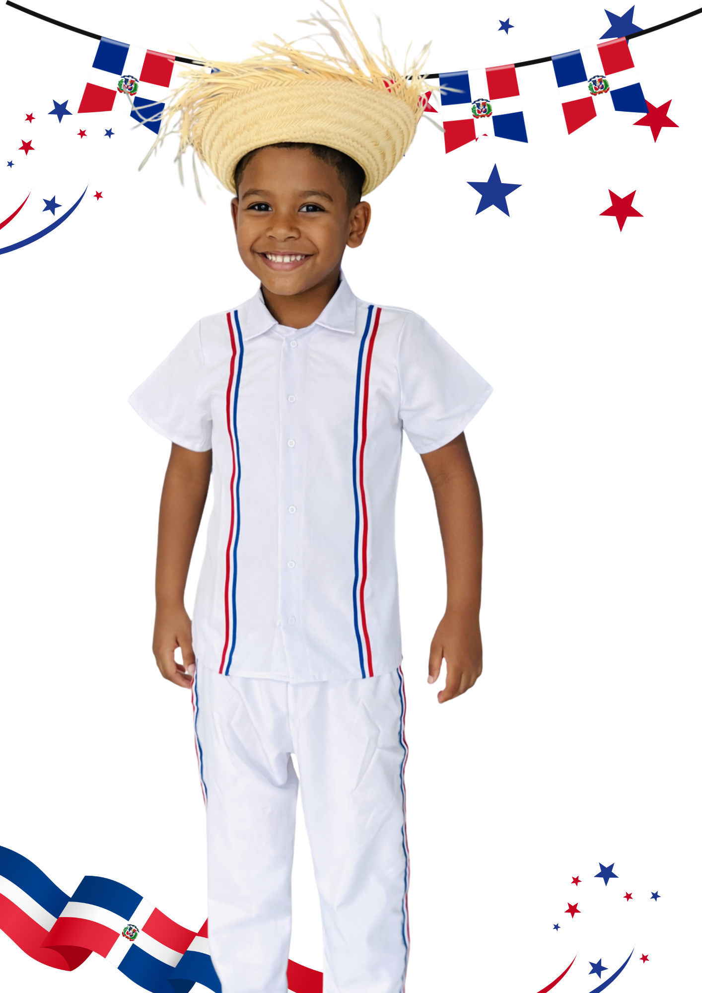 Traje típico Dominicano Blanco