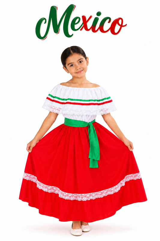 Vestido Típico Mexico Talla 2