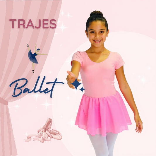 Traje de Ballet Rosado Bebe