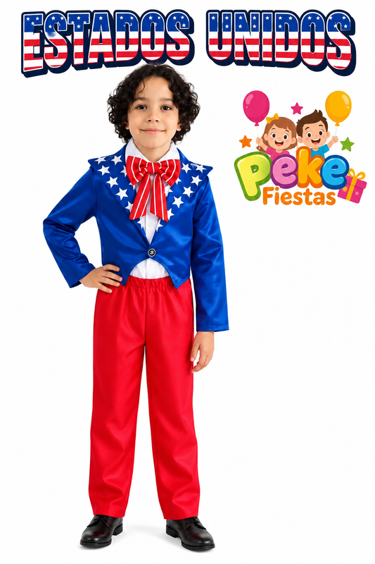 Traje Típico Estados Unidos Nino Talla 4