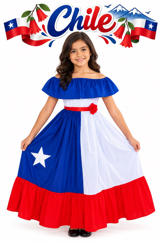 Vestido Tipico Chile Talla 6