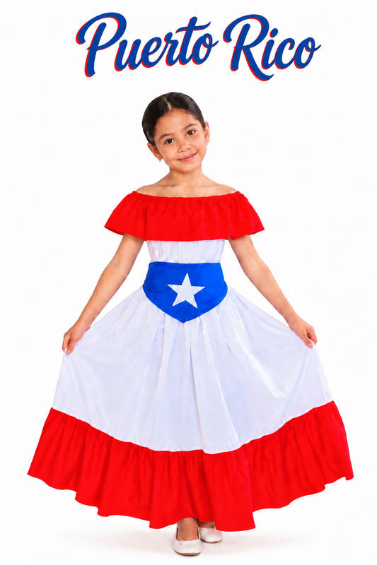 Vestido Típico Puerto Rico Talla 2