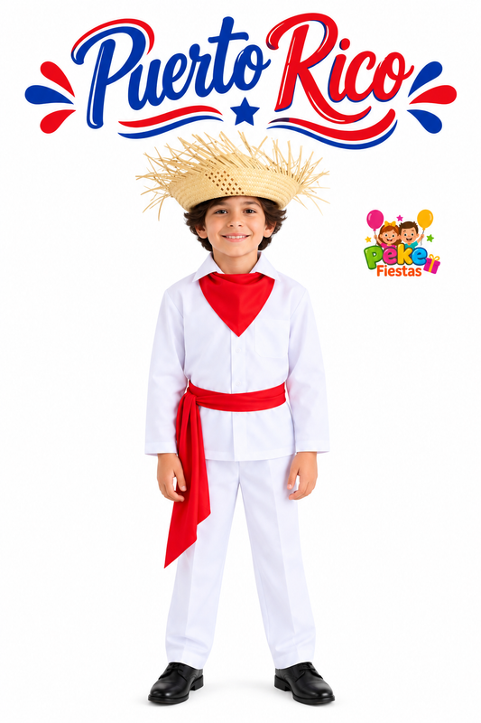 Traje Típico Puerto Rico Talla 4