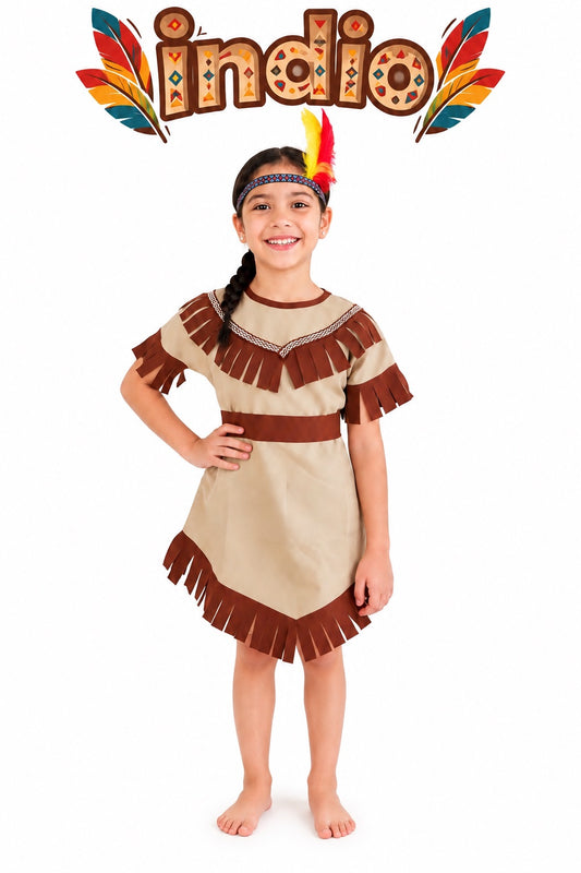 Vestido de Indio Niña Talla 2